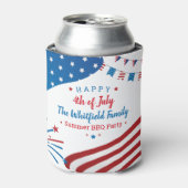 Custom 4. Juli Family Summer GRILLEN Party Dosenkühler (Kanne Vorderseite)