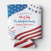 Custom 4. Juli Family Summer GRILLEN Party Dosenkühler (Rückseite)