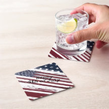 Custom 4. Juli Flaggenfarben Untersetzer