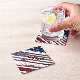 Custom 4. Juli Flaggenfarben Untersetzer