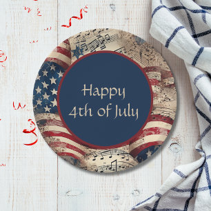 Custom 4. Juli Patriotic Party GRILLEN Pappteller
