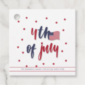 Custom 4. Juli Patriotic US Flag Party Geschenkanhänger (Vorderseite)