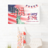 Custom 4. Juli USA Flag Theme Business Banner (Insitu)