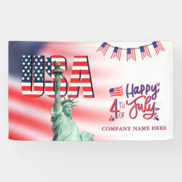 Custom 4. Juli USA Flag Theme Business Banner