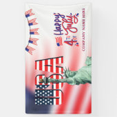 Custom 4. Juli USA Flag Theme Business Banner (Vertikal)