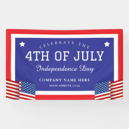 Custom 4. Juli USA Flag Theme Business Banner