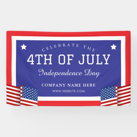 Custom 4. Juli USA Flag Theme Business Banner (Horizontal)