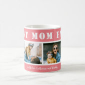 Custom 4 Photo Best Mom Ever Pink Coffee Mug Kaffeetasse (Mittel)
