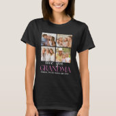 Custom 4 Photo Collage for Grandma - Gift T-Shirt (Vorderseite)