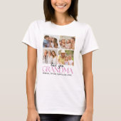 Custom 4 Photo Collage for Grandma  T-Shirt (Vorderseite)