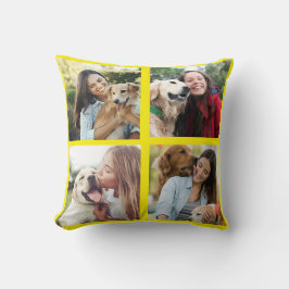 Custom 4 Photo Collage Gift for Dog Lovers  Pet  Kissen