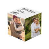 Custom 4 Picture You are the one Romantic Foto Würfel (Rückseite Schrägansicht)