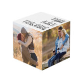 Custom 4 Picture You are the one Romantic Foto Würfel (Vorderseite Schrägansicht)
