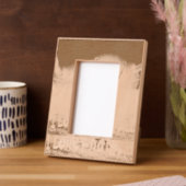 Custom 4" x 6" Portrait Frame, FrameStyle: natural Geätzte Rahmen (Linke Ecke)