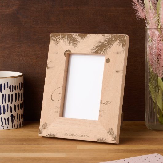 Custom 4" x 6" Portrait, FrameStyle: natürlich Geätzte Rahmen (Linke Ecke)