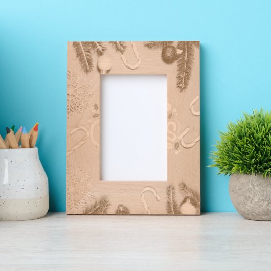 Custom 4" x 6" Portrait, FrameStyle: natürlich Geätzte Rahmen (Vorderseite)