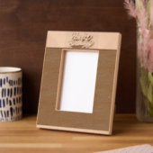 Custom 4" x 6" Portrait, FrameStyle: natürlich Geätzte Rahmen (Linke Ecke)