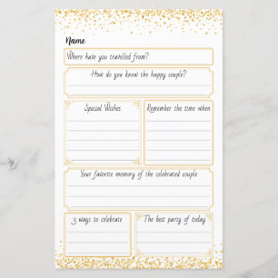 Custom 50. Anniversary Guest Book Page