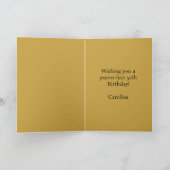 Custom 50. Art Nouveau Cat Birthday Dankeskarte (Innenseite)