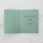 Custom 50. Art Nouveau Rabbit Birthday Dankeskarte (Innenseite)