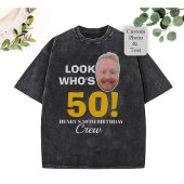 Custom 50. Birthday Face Foto T - Shirt - FT-Shirt