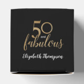 Custom 50 & fabelhafte Birthday Gold Black Confett Geschenkschachtel (Oben)