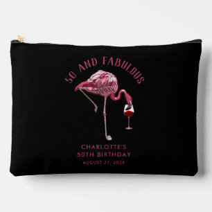 Custom 50. Geburtstag 50 und Fabulous Black Swag Zubehörtasche