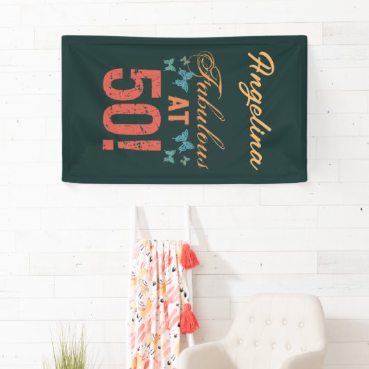 Custom 50. Geburtstag Fabulous Banner (Insitu)