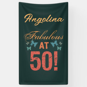 Custom 50. Geburtstag Fabulous Banner