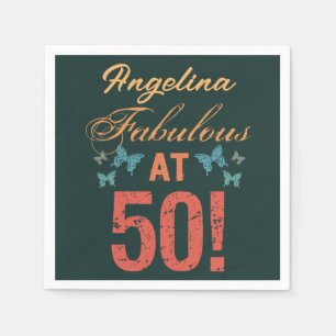 Custom 50. Geburtstag Fabulous Serviette