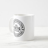 Custom 50. Geburtstag Kaffeetasse (Vorderseite Links)