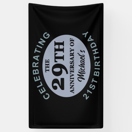 Custom 50. Geburtstag Spaß Banner (Vertikal)