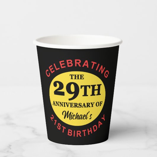 Custom 50. Geburtstag Spaß Pappbecher (Vorderseite)