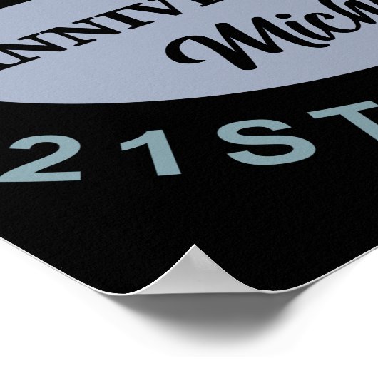 Custom 50. Geburtstag Spaß Poster (Ecke)