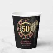 Custom 50. Geburtstag Vegas Stil Pappbecher (Vorderseite)