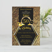 Custom 50. Geburtstagseinladung Einladung (Stehend Vorderseite)