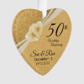Custom - 50. Goldenes Hochzeitsszenario Ornament (Vorderseite)