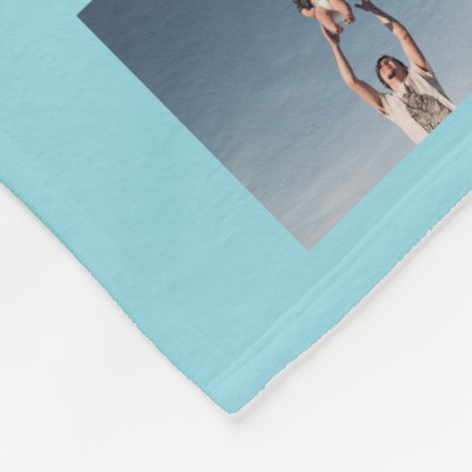 Custom 50 Picture Photo Collage Memory Baby Blue Fleecedecke (Ecke)