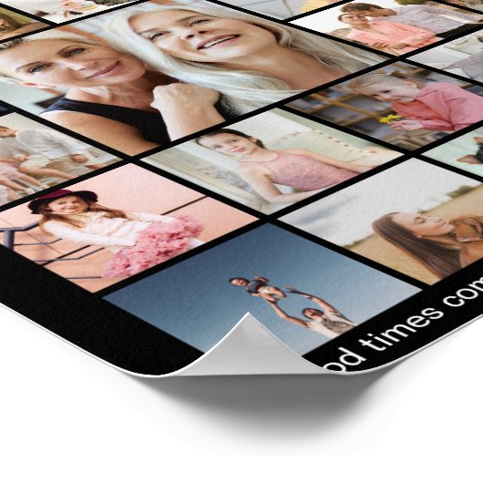 Custom 50 Picture Photo Collage Memory Display Poster (Ecke)