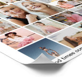 Custom 50 Picture Photo Tiles Collage Memory Poster (Ecke)