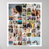 Custom 50 Picture Photo Tiles Collage Memory Poster (Vorne)