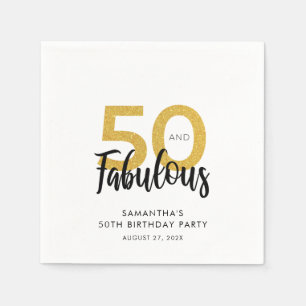 Custom 50 und fabelhaftes Geburtstagsparty Paper Serviette