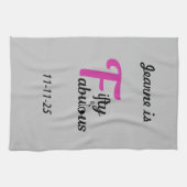 Custom 50 und Fabulous Happy 50 Geburtstag Geschirrtuch (Horizontal)