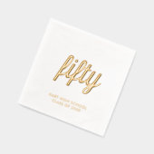 Custom 50. Wiedersehen Modern Gold Foil Napkins Servietten Mit Folie (Links)