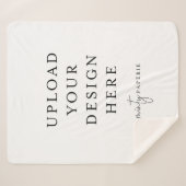 Custom 50" x 60" Sherpa Blanket, Medium Sherpadecke (Vorderseite (Horizontal))