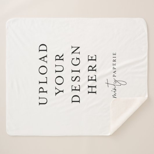 Custom 50" x 60" Sherpa Blanket, Medium Sherpadecke (Vorderseite (Horizontal))