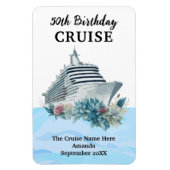 Custom 50th Birthday Cruise Cabin Door Magnet (Vertikal)