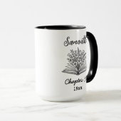 Custom 50th Birthday Name - Chapter 50 Floral Book Tasse (VorderseiteRechts)