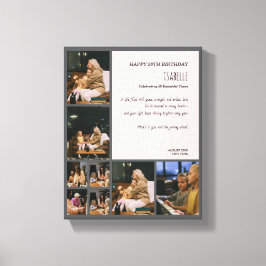 Custom 50th Birthday Photo Collage Canvas Print Leinwanddruck
