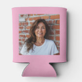 Custom 50th Birthday Pink Gold With Photo Dosenkühler (Rückseite)